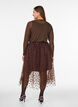 Midi-tule rok met hartjes, Bruin, Model image number 2