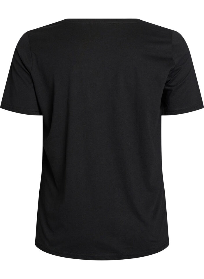 T-shirt met print, Zwart, Packshot image number 1