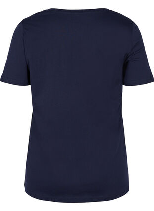 Katoenen t-shirt met v-hals, Night Sky California, Packshot image number 1