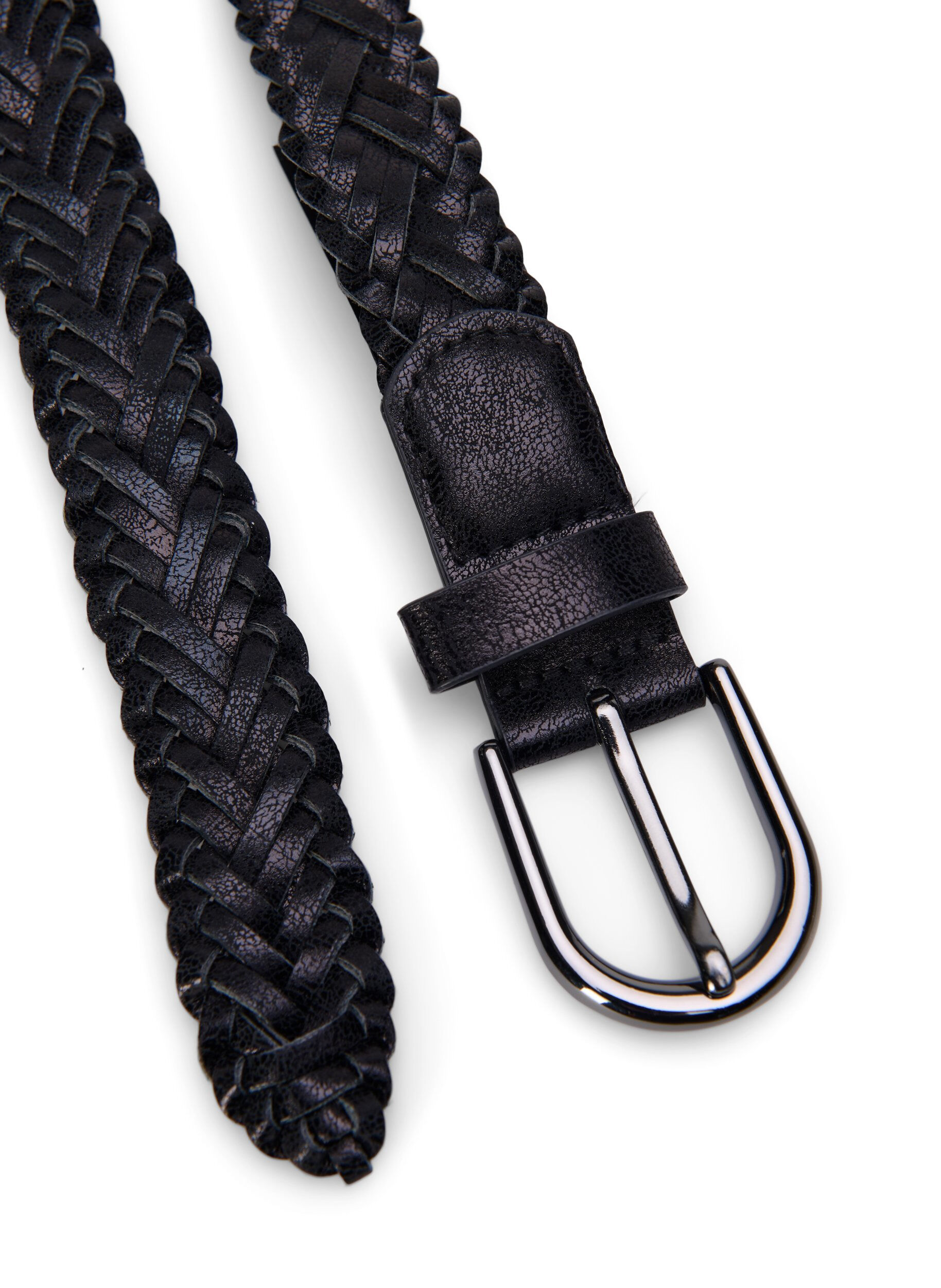 Zizzi Gevlochten riem, Black, Packshot image number 1
