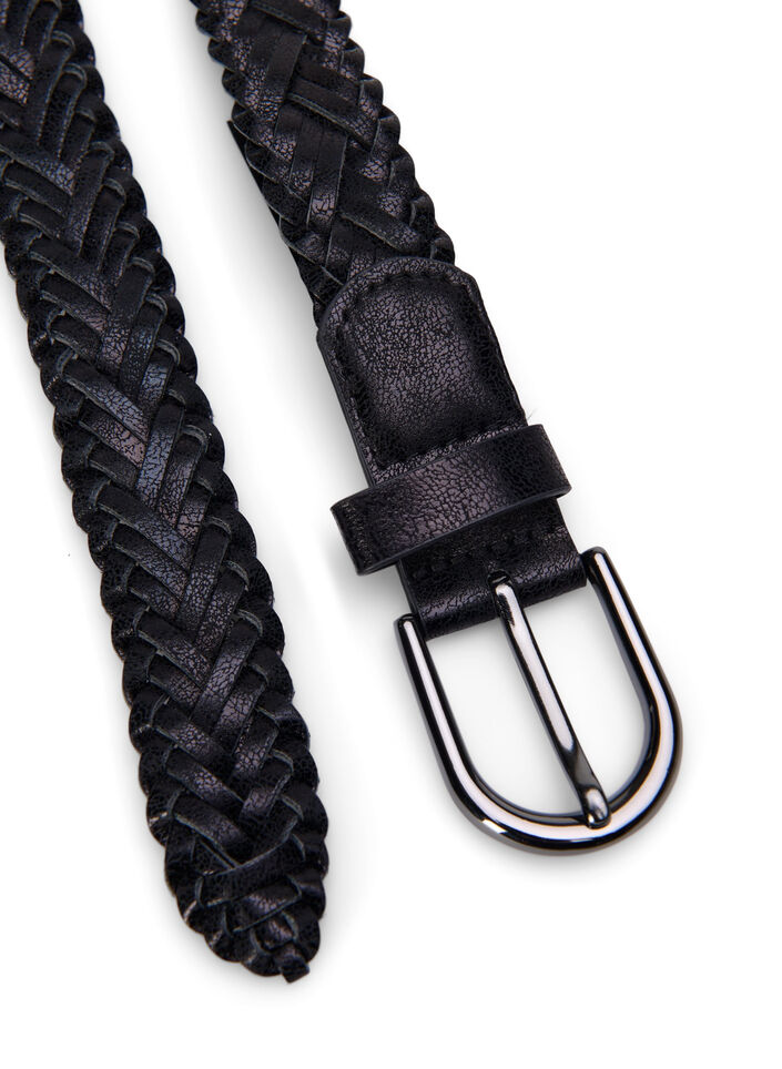 Gevlochten riem, Black, Packshot image number 1