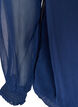 Chiffonblouse met doorschijnende mouwen, Blauw, Packshot image number 3