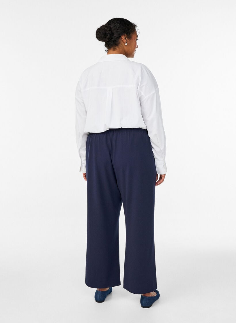 Losse broek met zakken, Blauw, Model image number 1