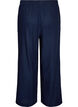 Wijde linnen en viscose broek, Blauw, Packshot image number 1