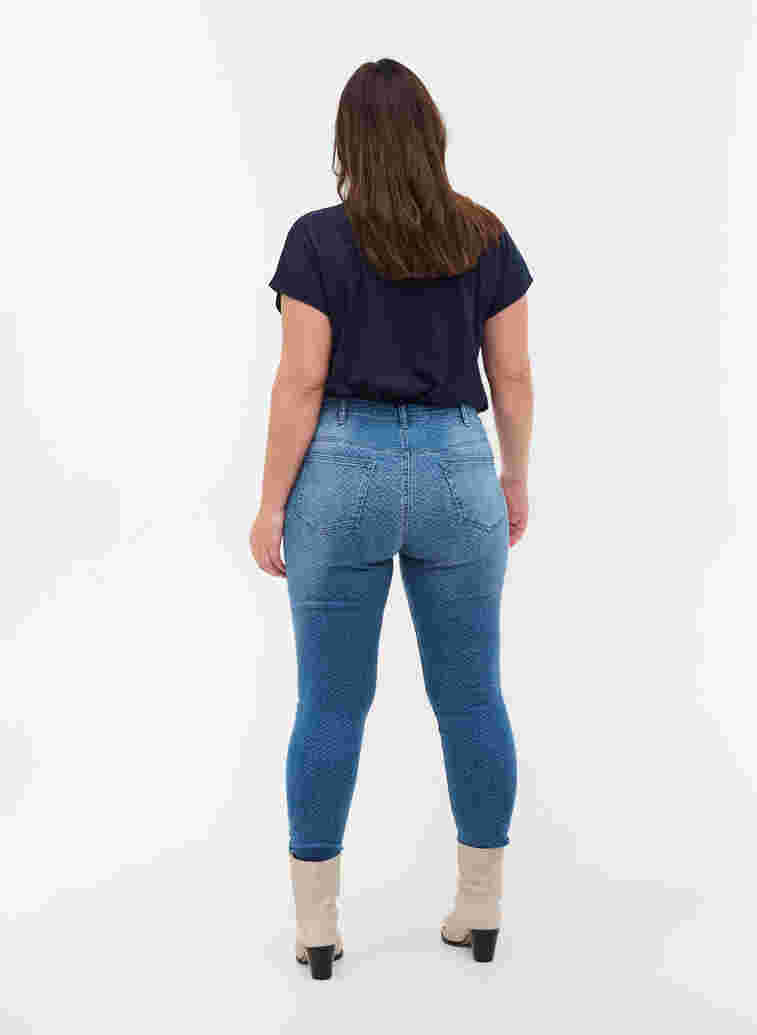Amy jeans met hoge taille en print, Ethnic Pri, Model image number 1