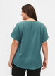 Blouse met korte mouwen en een ronde halslijn, Groen, Model image number 2
