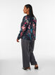Losse jerseybroek met hoge taille, Grijs, Model image number 1