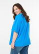 Oversized T-shirt met halflange mouwen, Blauw, Model image number 1