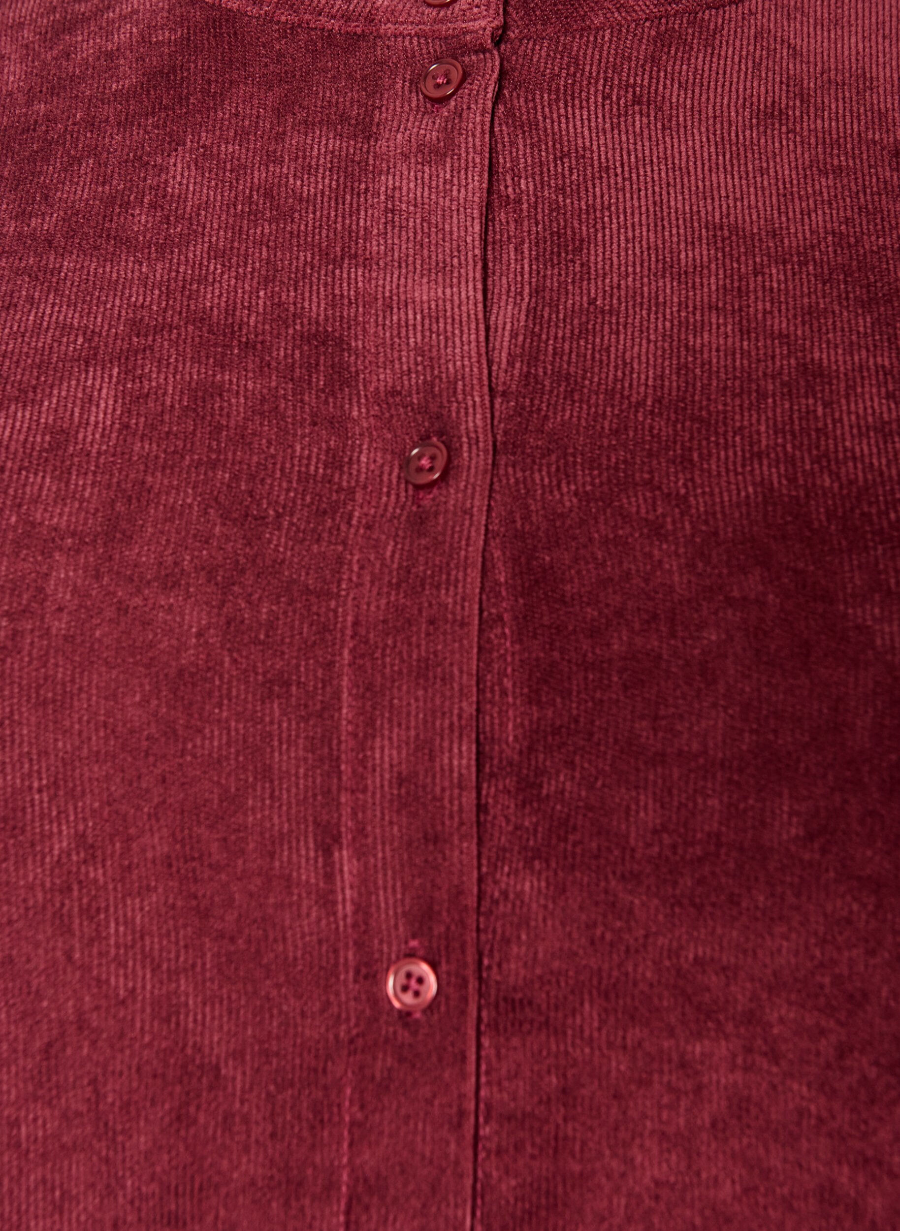 ZizziCorduroy jurk met A-lijn en opstaande kraag, Rood, Packshot image number 2
