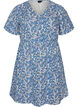 Korte katoenen jurk met bloemenprint, Blauw, Packshot image number 0