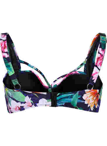 Bikinitop met drapering en string, Flower Print, Packshot image number 1