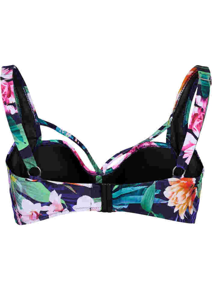 Bikinitop met drapering en string, Flower Print, Packshot image number 1