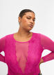 Bodystocking met kant en mesh, Fuchsia Red, Model image number 2