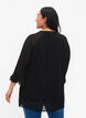 Blouse met asymmetrische onderkant en 3/4 mouwen, Black, Model image number 1