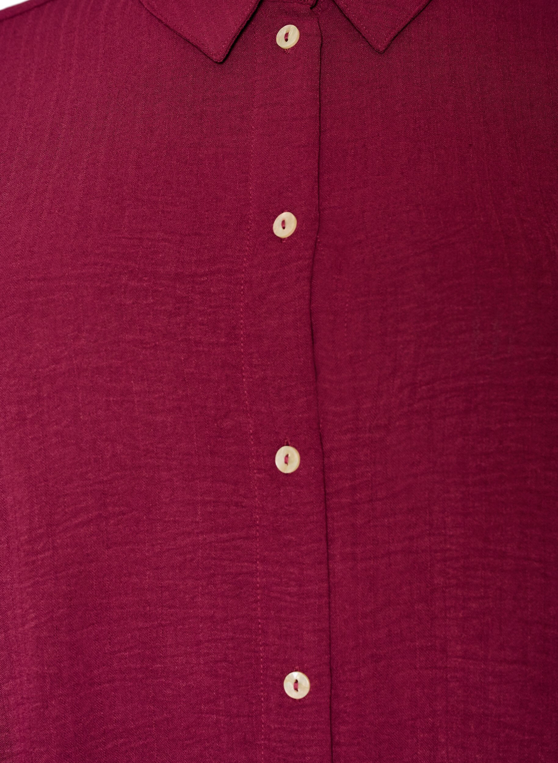 ZizziLange shirt met een lichte textuur, Rood, Packshot image number 2