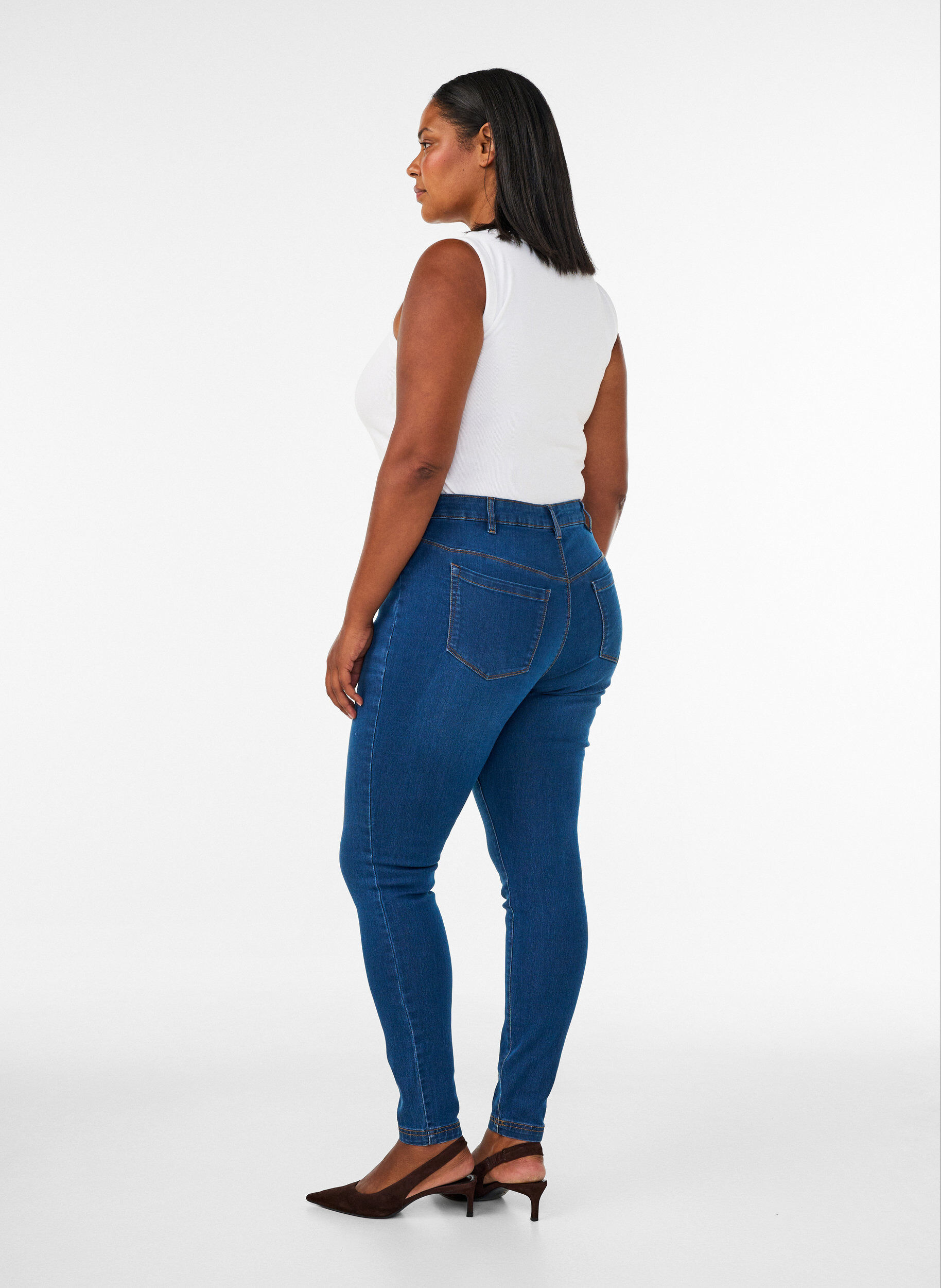 ZizziJeggings van katoenmix, Blue denim, Model image number 1