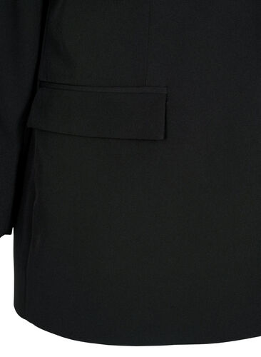 Klassisk blazer med knaplukning, Black, Packshot image number 3