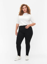 Super slim Amy jeans met hoge taille, Black, Model