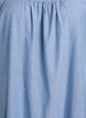 Midi-jurk in katoen met ruches, Blauw, Packshot image number 2