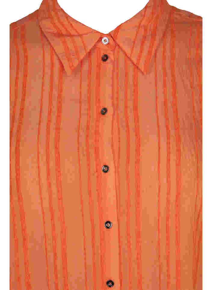Lang gestreept overhemd met lange mouwen, Harvest Pumpkin, Packshot image number 2