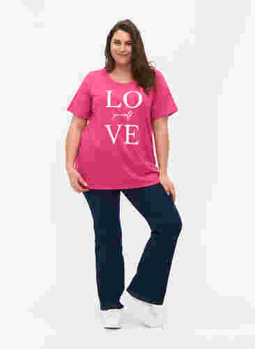 FLASH - T-shirt met motief, Raspberry Rose, Model image number 2