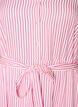 Enkellange overhemdjurk met strikceintuur en strepen, Roze, Packshot image number 2