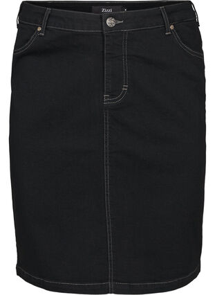 Strakke spijkerrok, Black, Packshot image number 0