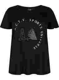 Trainingsshirt met print, Black A.C.T.V