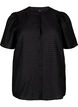 Lyocell overhemdblouse met textuur, Black, Packshot image number 0