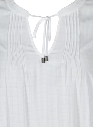 Tuniek met lange mouwen en strik detail, Bright White, Packshot image number 2