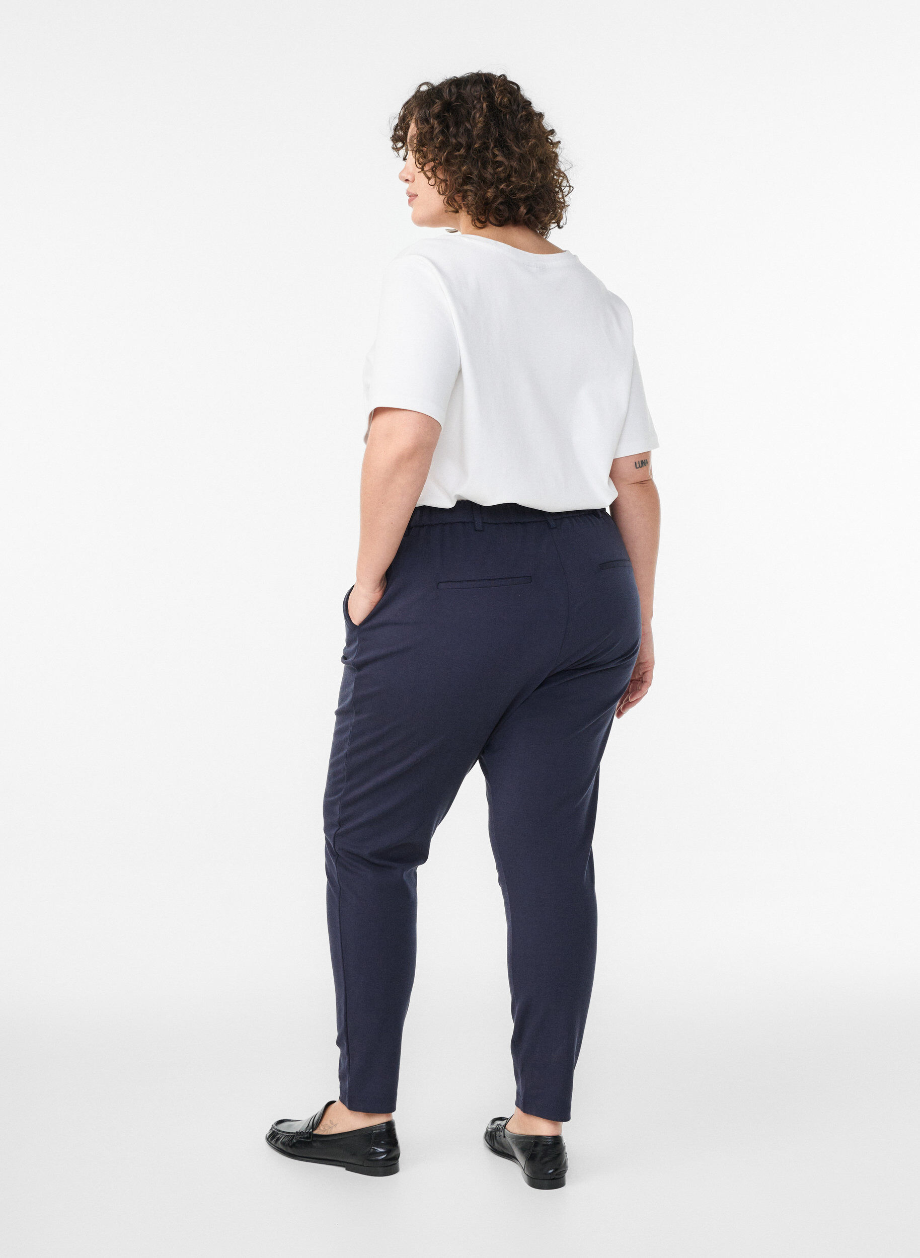 Cropped Maddison broek - Blauw - Maat 40-64 - Zizzi
