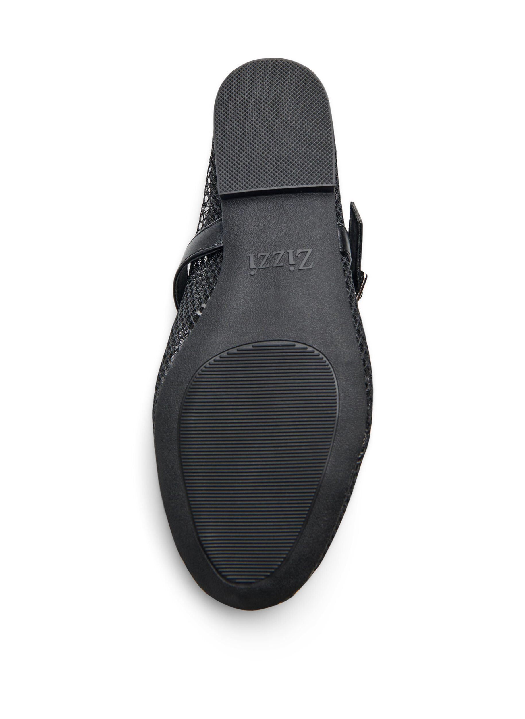 Zizzi Mesh ballerina met bandje, Zwart, Packshot image number 4