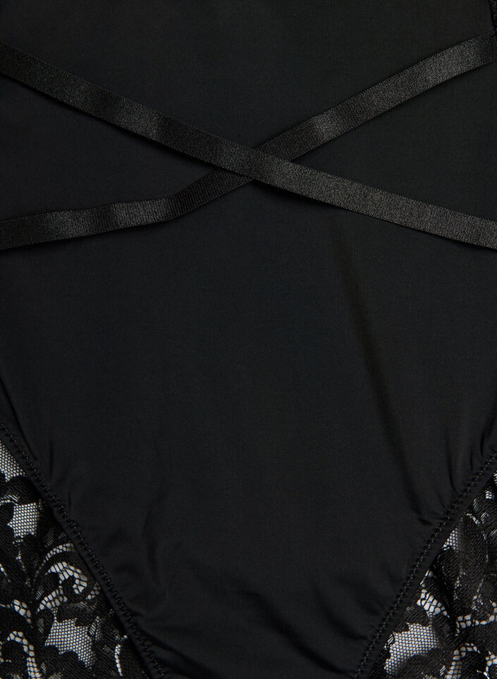 Hipster slip van kant met gekruist detail, Zwart, Packshot image number 2