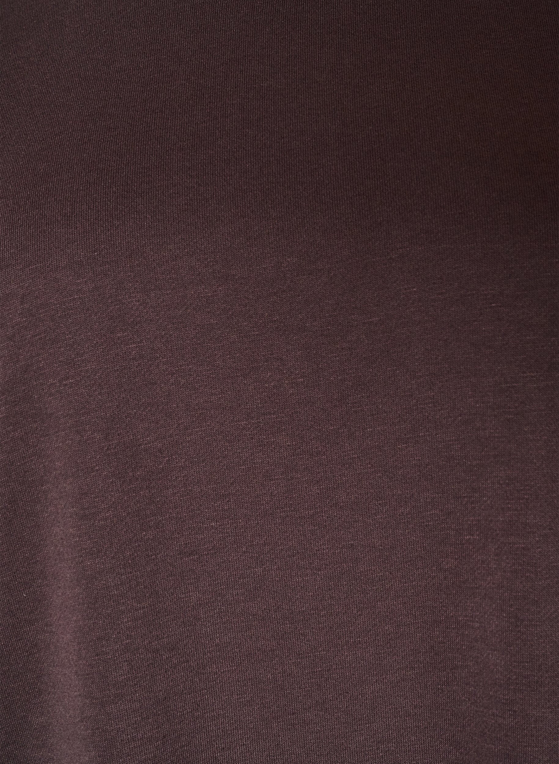 ZizziLosse sweatshirtjurk met zakken, Bruin, Packshot image number 2