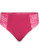 Braziliaans microfiber slipje met kant, Rood, Packshot image number 0