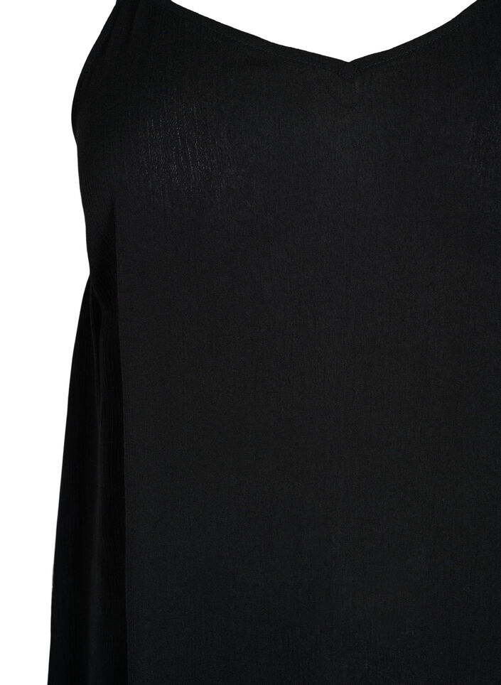 Mouwloze top in viscose, Black, Packshot image number 2