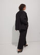 Op maat gemaakte broek met wijde pijpen en hoge taille, Zwart, Model image number 1
