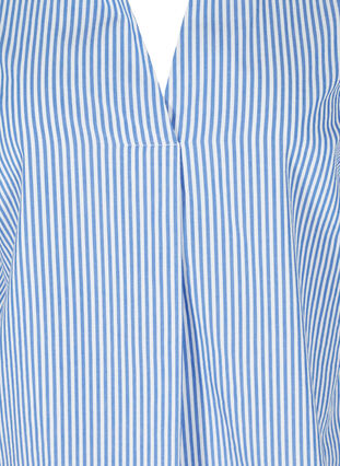 Gestreept overhemd van biologisch katoen, Dazzling Blue Stripe, Packshot image number 2