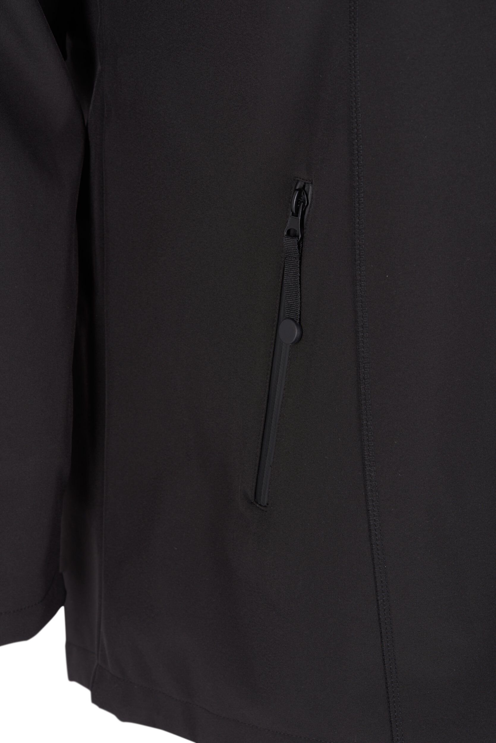 Zizzi Korte softshell jas met capuchon, Black, Packshot image number 3