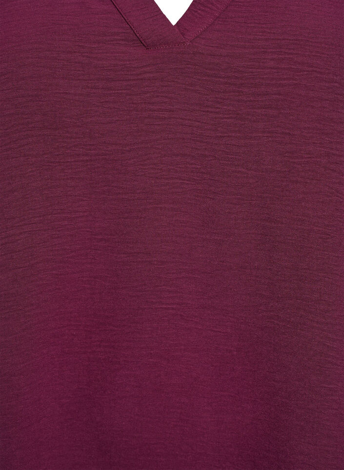 Blouse met 3/4 mouwen, Donker Bordeaux, Packshot image number 2