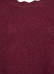 Gebreide blouse met golvende randen, Donker Bordeaux, Packshot image number 2