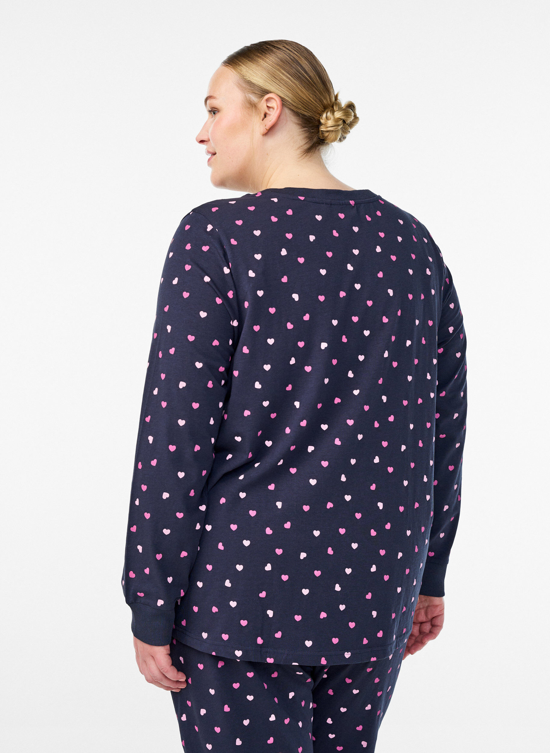 Zizzi Bedrukte nachttop, Blauw, Model image number 2