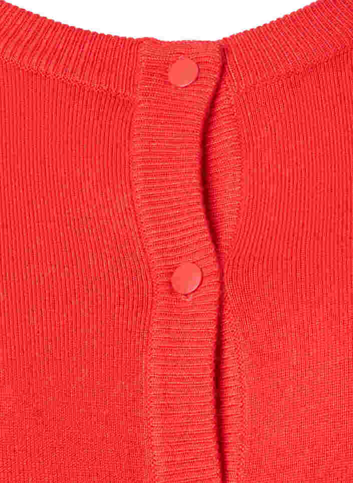 Geribd vest met knoopsluiting, Poppy Red, Packshot image number 2