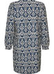 Jurk van viscose met patroon en lange mouwen, Blauw, Packshot image number 1