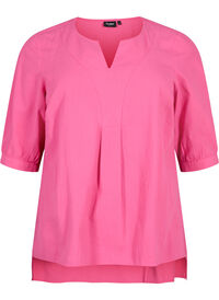FLASH - Katoenen blouse met halflange mouwen