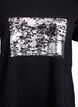 T-shirt met print, Zwart, Packshot image number 2