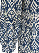 Jurk van viscose met patroon en lange mouwen, Blauw, Packshot image number 3