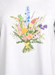 T-shirt in biologisch katoen met bloemenprint, B. White w. Flower, Packshot image number 2