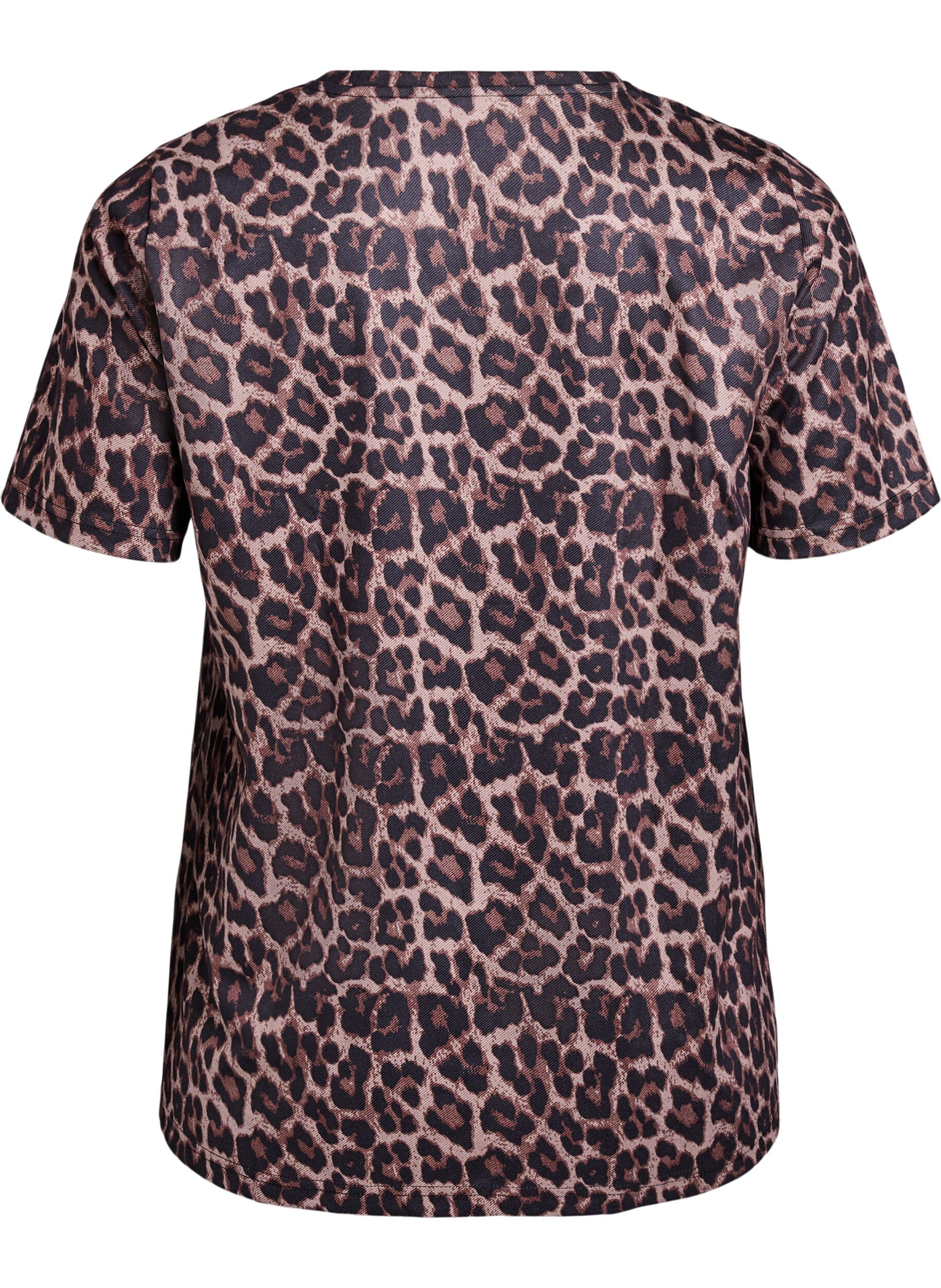 Zizzi FLASH - Luipaardprint T-shirt, Bruin, Packshot image number 1