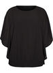 Chiffon blouse met balloneffect, Zwart, Packshot image number 0